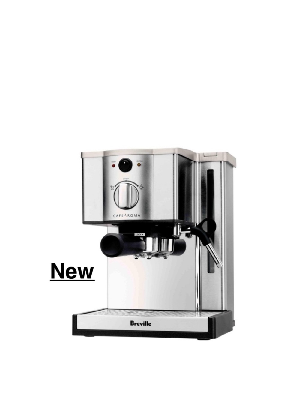 New Breville Café Roma Espresso Machine ESP8XL Brushed Stainless 9x9x12 in box⭐️